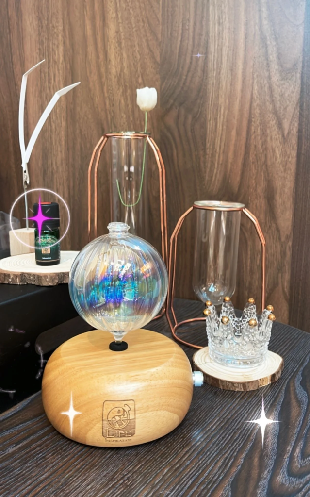 Aroma Diffuser (wooden base - bubble)