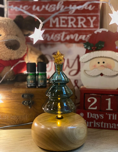 Aroma Diffuser (wooden base - xmas tree)